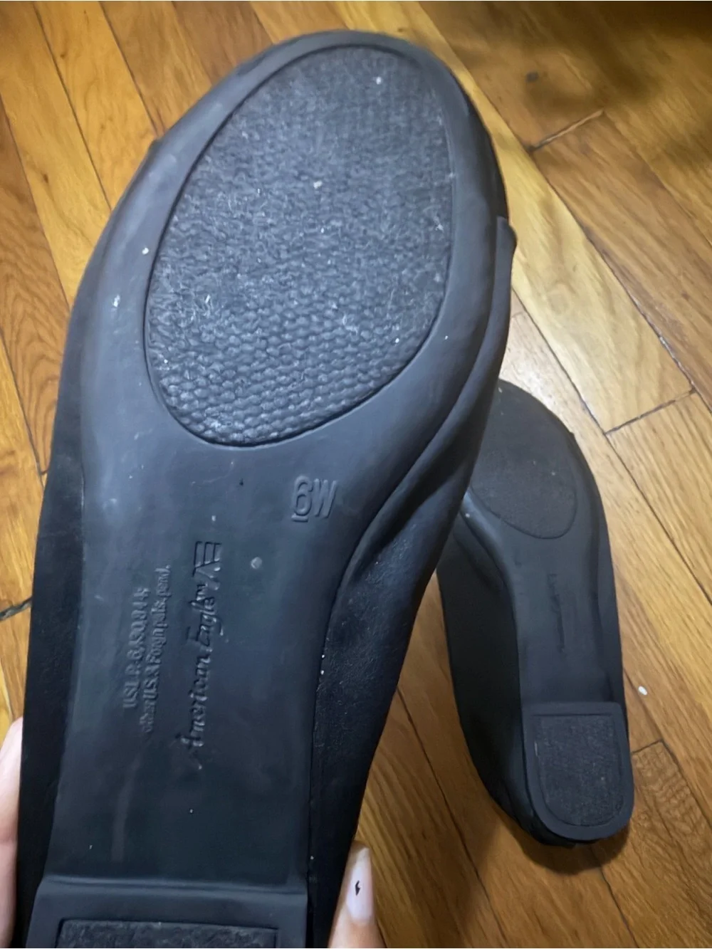 American Eagle Outfitters Black Sequin Bow Ballet Flats - Women's